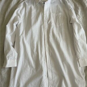 Classic White Women Shirt size L 100 cotton